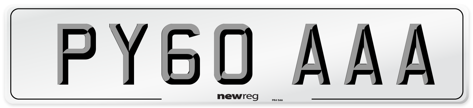PY60 AAA Number Plate from New Reg